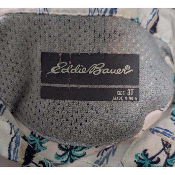 Eddie Bauer Boys Size 3T Short-Sleeve Button-Up Collared Hawaiian Shirt (467) - Picture 3 of 3